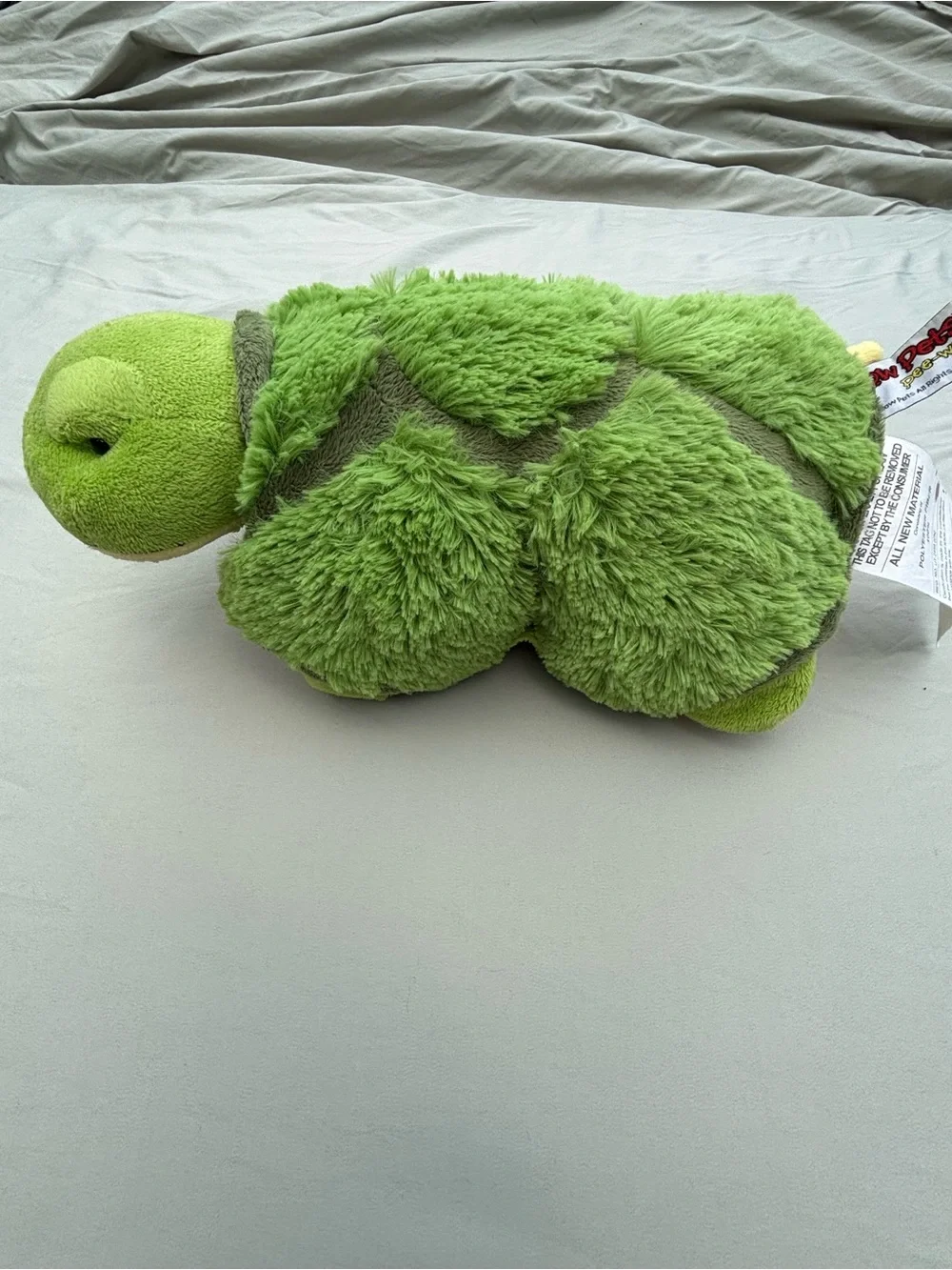 Pillow Pets Peewees Green “Tardy Turtle” Foldable Travel Size Plush 12”